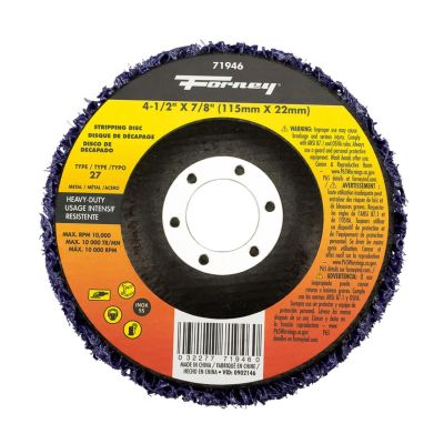 FOR71946 image(0) - Forney Industries Strip and Finish Disc, Heavy-Duty, 4-1/2 in x 7/8 in Type 27