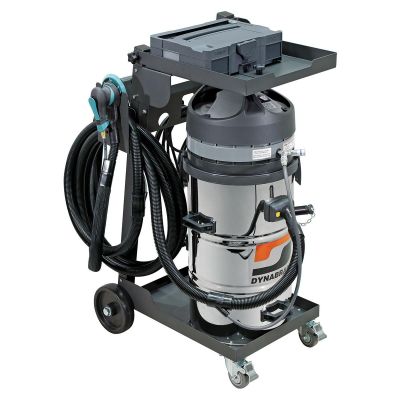 DYBM1025EX image(0) - Dynabrade Automotive Mega-Raptor Vac®Pro Pack Vacuum System: Vacuum Kit w/6" Extreme ROS & Cart, M-Class, 120v/60Hz, 15 Amp, 20 gal.