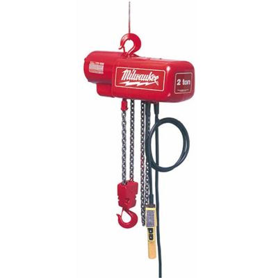 MLW9570 image(0) - Milwaukee Tool 2 TON ELECTRIC CHAIN HOIST 10 FT. LIFT, 8 FT. PER MINUTE