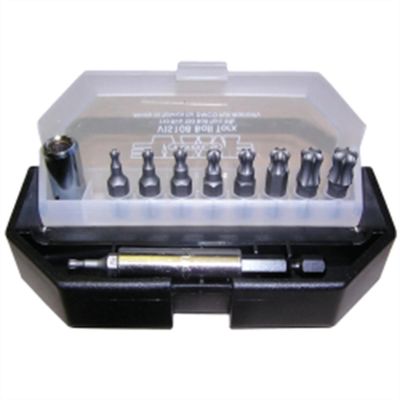 VIMVIS108 image(0) - VIM Tools Ball TORX Bit Set, 11 Piece T10 Thru T50, 1/4Mag.Driver & Bit Holder, Black Box