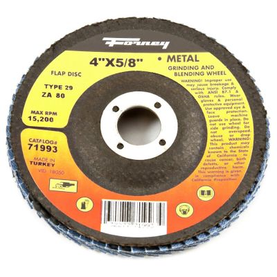 FOR71993 image(0) - Forney Industries Flap Disc, Type 29, 4 in x 5/8 in, ZA80