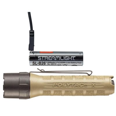 STL88615 image(0) - Streamlight PolyTac X USB Multi-Fuel Polymer Flashlight, Coyote