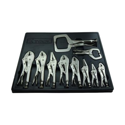 KTI58730 image(0) - K Tool International Pliers Set Locking 10 pc