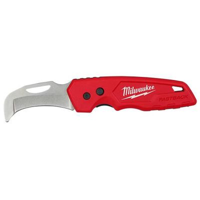 MLW48-22-1526 image(0) - Milwaukee Tool FASTBACK Blunt Tip Hawkbill Folding Knife