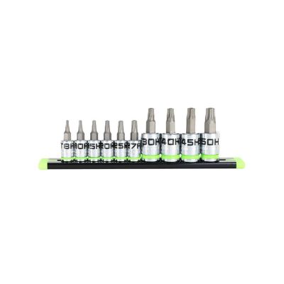 GETSCST10S image(0) - Grip Edge Tools 10 Piece RPT Security Star Driver Set