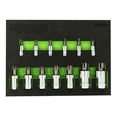 VIMXZNS1000A image(0) - VIM Tools 13 Piece XZN Triple Square Driver Set - S2 Steel