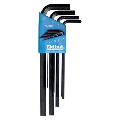 EKL10609 image(0) - Eklind Tool Company HEX KEY SET 9 PC METRIC LONG 1.5-10MM