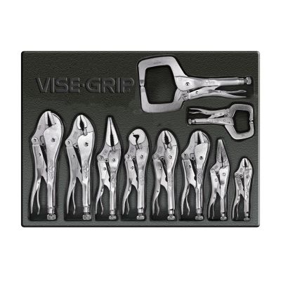 VGP1078TRAY image(0) - Vise Grip 1078TRAY - Locking Pliers 10 Piece Kit Tray