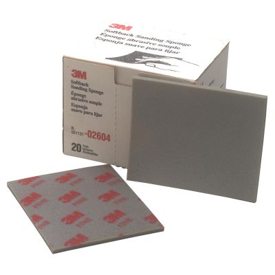 MMM2604 image(0) - 3M SPONGE SHEETS SOFTBACK 4-1/2"X5-1/2" FINE 20/BX