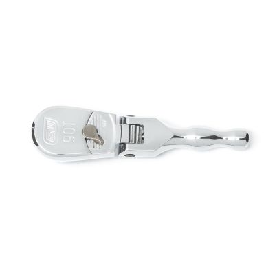 KDT81212T image(0) - GearWrench 3/8 Inch Drive 90-Tooth Stubby Flex Head Teardrop Ratchet 5 Inch