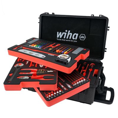 WIH92100 image(0) - Wiha Tools 194 Piece Premium Kit In Rolling Tool Box