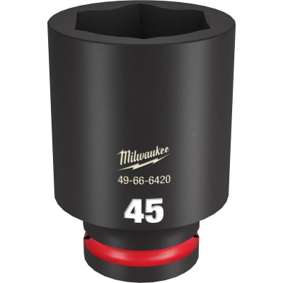 MLW49-66-6420 image(0) - Milwaukee Tool SHOCKWAVE Impact Duty  3/4"Drive 45MM Deep 6 Point Socket