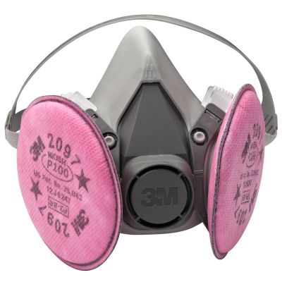 MMM7182 image(0) - 3M RESPIRATOR HALF MASK P100 MEDIUM