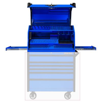 EXTPWS4124BL image(0) - Extreme Tools PWS Series 41in W x 24in D Deluxe Extreme Portable Workstation, Gloss Blue - Chest Only