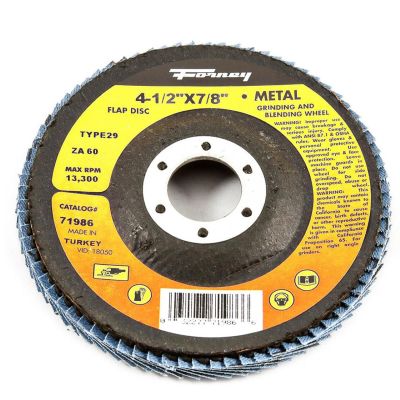 FOR71986 image(0) - Forney Industries Flap Disc, Type 29, 4-1/2 in x 7/8 in, ZA60