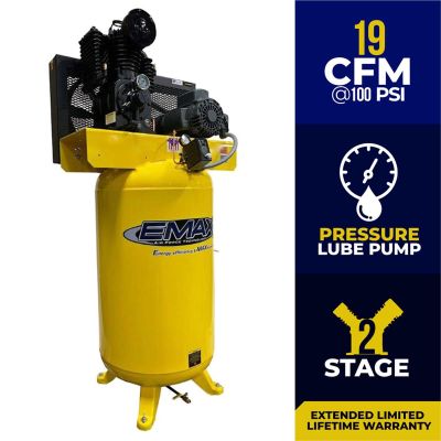 EMXEI05V080I1 image(0) - Emax Compressor Compressor 5 HP 2 Stage 1 Ph Vert. 80 Gal