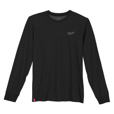 MLW604B-L image(0) - Milwaukee Tool HYBRID WORK TEE - LS BLACK L