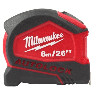 MLW48-22-6826 image(0) - Milwaukee Tool 8m/26ft Compact Auto-Lock Tape Measure