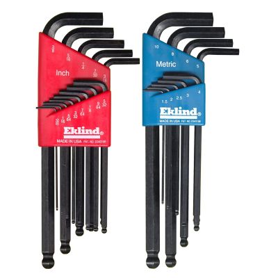 EKL13222 image(0) - Eklind Tool Company HEX KEY SET 22 PC BALL END 13213/13609 COMBO