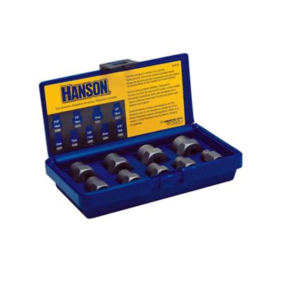 HAN54019 image(0) - Hanson BOLT EXTRACTOR SET 9PC 8MM-19MM W/3/8" DRIVE