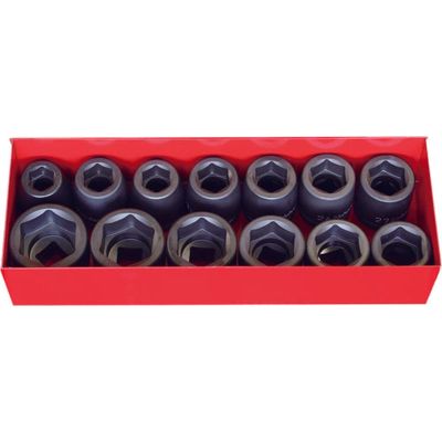 KKN16201A image(0) - Ko-ken USA 16201A 11 piece 3/4 Sq. Dr. 6-Point Impact SAE Socket Set