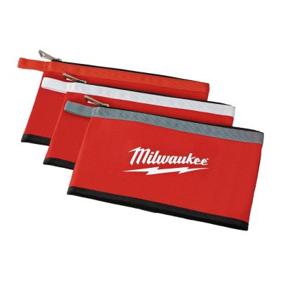 MLW48-22-8193 image(0) - Milwaukee Tool 3-PK HEAVY DUTY CANVAS ZIPPERED POUCHES