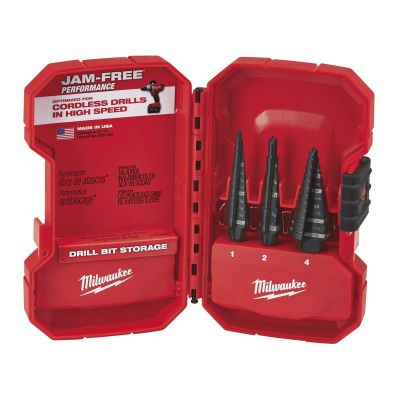 MLW48-89-9221 image(0) - Milwaukee Tool Step Drill Bit Set - 3PC