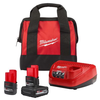 MLW48-59-2425P image(0) - Milwaukee Tool M12 REDLITHIUM HIGH OUTPUT XC5.0/CP2.5 Starter Kit