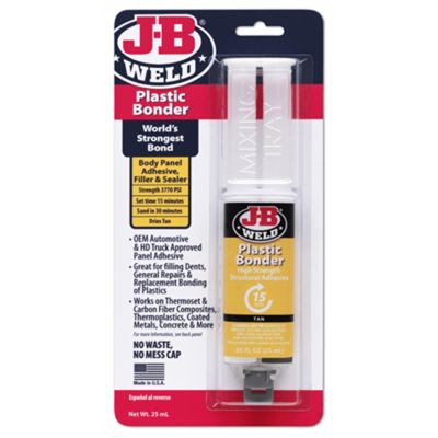 JBW50133 image(0) - J B Weld J-B Weld 50133 Plastic Bonder Structural Adhesive Syringe - 25 ml.