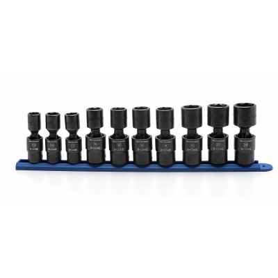 KDT84979 image(0) - GearWrench 10 Piece 1/2 Inch Drive 6 Point Standard X-Core Pinless Universal Impact Metric Socket Set