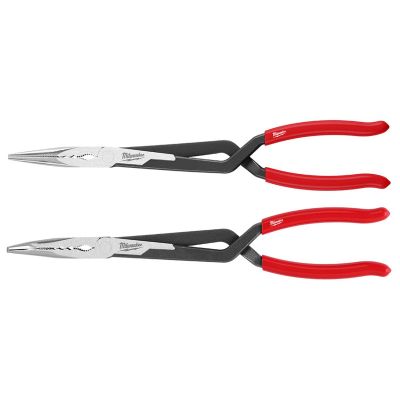 MLW48-22-6542 image(0) - Milwaukee Tool 2PC Long Reach Pliers Set