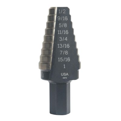 VGP10220CB image(0) - Vise Grip 20 8 HOLE SIZES (9/16"-1") UNIBIT STEP DRILL