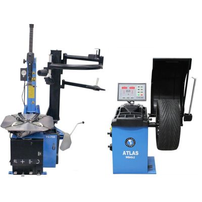 ATETCWB-COMBO4 image(0) - Atlas Automotive Equipment Atlas Equipment TC755EZ Rim Clamp Tire Changer + WB49-2-PRO Wheel Balancer Combo Package (WILL CALL)