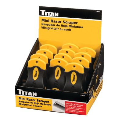 TIT11031-12 image(0) - TITAN 12PC Mini Single-edge Razor Scraper Display