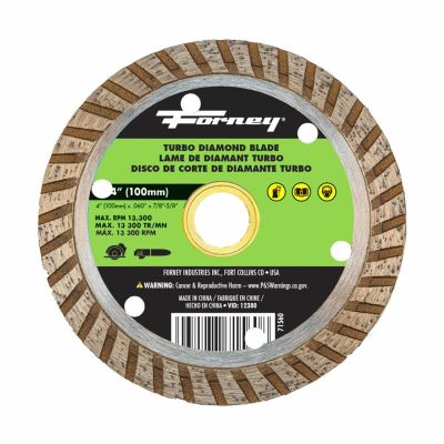 FOR71560 image(0) - Forney Industries Diamond Cut-Off Blade, Turbo, 4 in