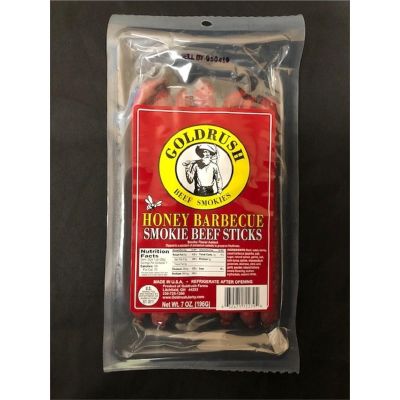 GRJ72279 image(0) - Gold Rush Jerky Honey BBQ 7 oz. Beef Sticks - 12 Count (6 lbs.)