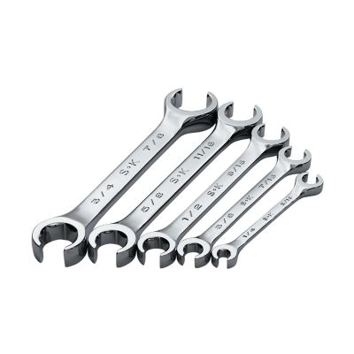 SKT381 image(0) - S K Hand Tools WRENCH SET FLARE NUT 5 PC SAE HI POLISH