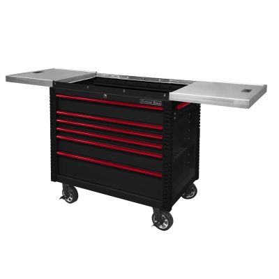 EXTEX4106TCSRDBK image(0) - Extreme Tools 41" 6 Drawer Slide Top Tool Cart, Red