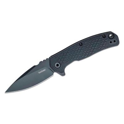 KER1407 image(0) - Kershaw Conduit Assisted Open Liner Lock Spear Point Blade Tactical Folding Pocket Knife with Black-Oxide Coating - Black