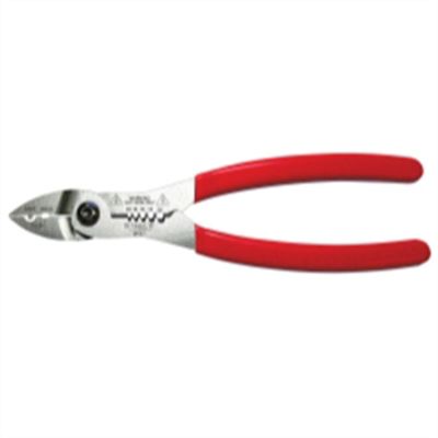 VIMWS57 image(0) - VIM Tools 5 In 1 Auto Tech Wiring Tool, 7 Inch Long Satin Chrome with Red Grips