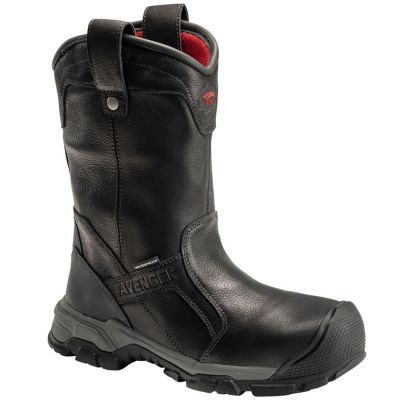 FSIA7831-8W image(0) - Avenger Ripsaw Wellington Series - Men's Boots - Aluminum Toe - IC|EH|SR|PR - Black/Black - Size: 8W