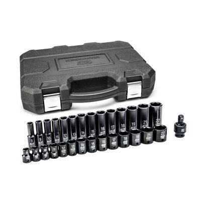 KDT84925N image(0) - GearWrench 29 Piece 3/8 Inch Drive 6 Point Standard & Deep Impact Metric Socket Set