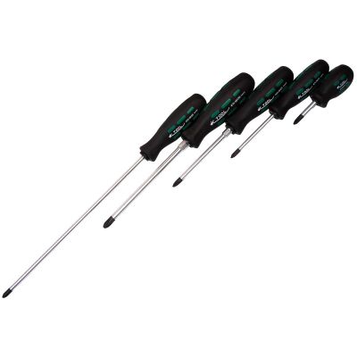 KTI16002 image(0) - K Tool International SCREWDRIVER PHILLIPS 5 PC SET