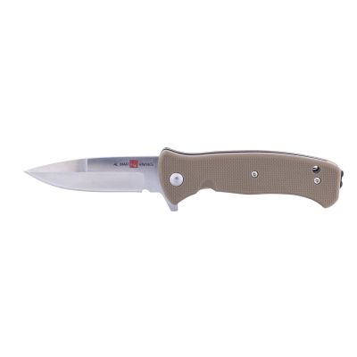 SUNAMK2212 image(0) - SUNEX Knife mS2020 LLSA 8Cr 56HRC Satin 3in Trad GlNylon Coyote