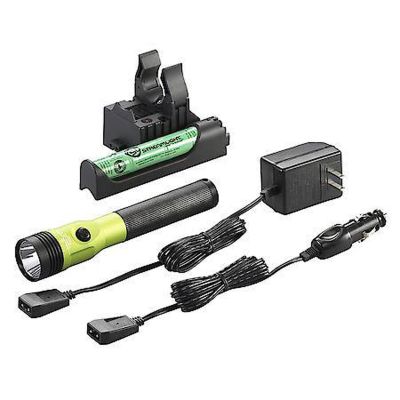 STL75478 image(0) - Streamlight Stinger LED HL 800 Lumen Rechargeable Flashlight - 120V AC/12V DC PiggyBack Smart Charge - Lime Green