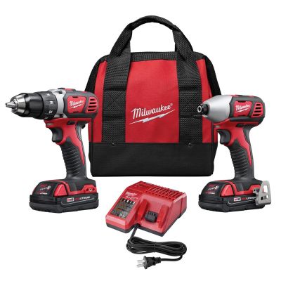 MLW2691-22 image(0) - Milwaukee Tool 2-PC M18 COMP LITHIUM ION DRILL/DRIVER IMP WRENCH COMBO (2) BATT KIT