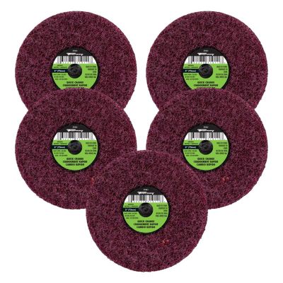 FOR71607 image(0) - Forney Industries Quick Change Surface Prep Pad, Medium Grit, 3 in (5-Pack of Forney 71911)