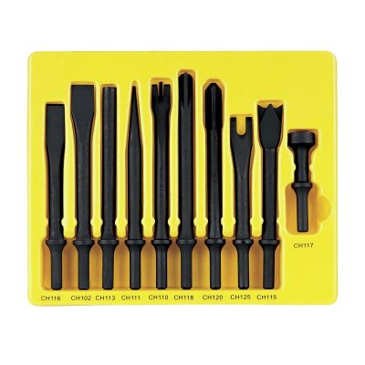 GRECS110 image(0) - Grey Pneumatic 10PC GENERAL SERVICE CHISEL SET .401 SHANK