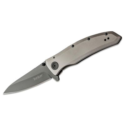 KER2200 image(0) - Kershaw Grid Assisted Open Frame Lock Drop Point Blade EDC Folding Pocket Knife - Gray