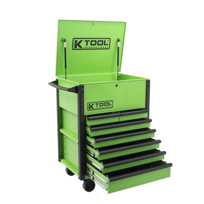 KTI75124 image(0) - K Tool International Service Cart Premium 7 Drawer 750 lb. (Matte Neon Green)